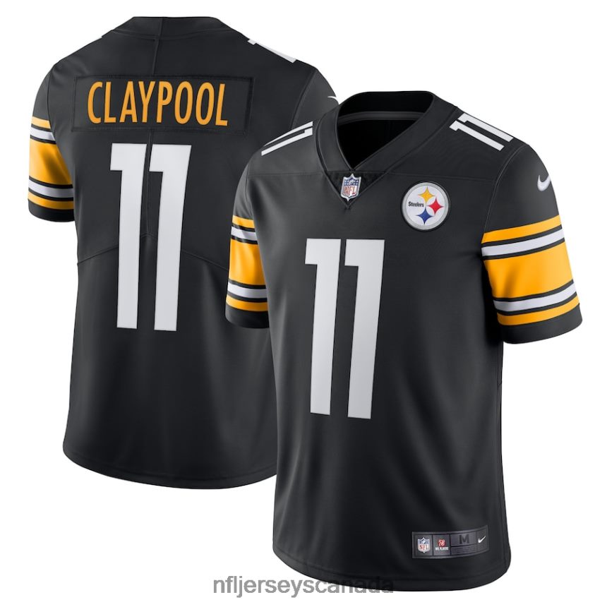 Men Pittsburgh Steelers Chase Claypool Nike Black Vapor Limited Player Jersey Clothing NFL TBXFR62634