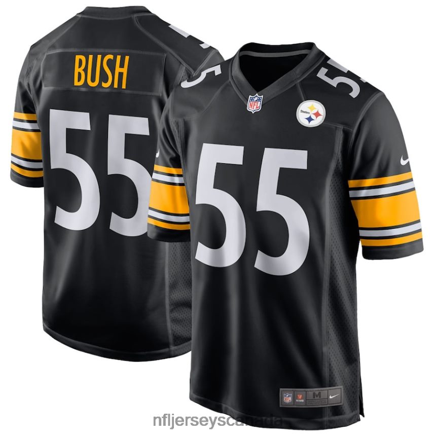 Men Pittsburgh Steelers Devin Bush Nike Black Game Player Jersey Clothing NFL TBXFR6752