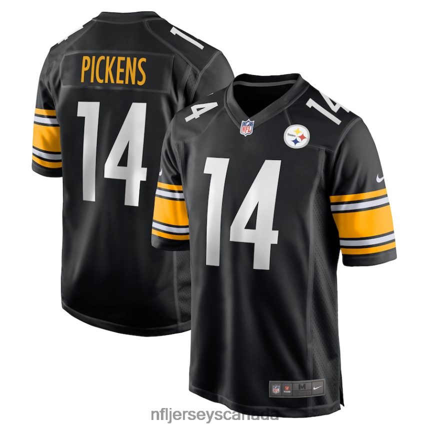 Men Pittsburgh Steelers George Pickens Nike Black Game Player Jersey Clothing NFL TBXFR6135