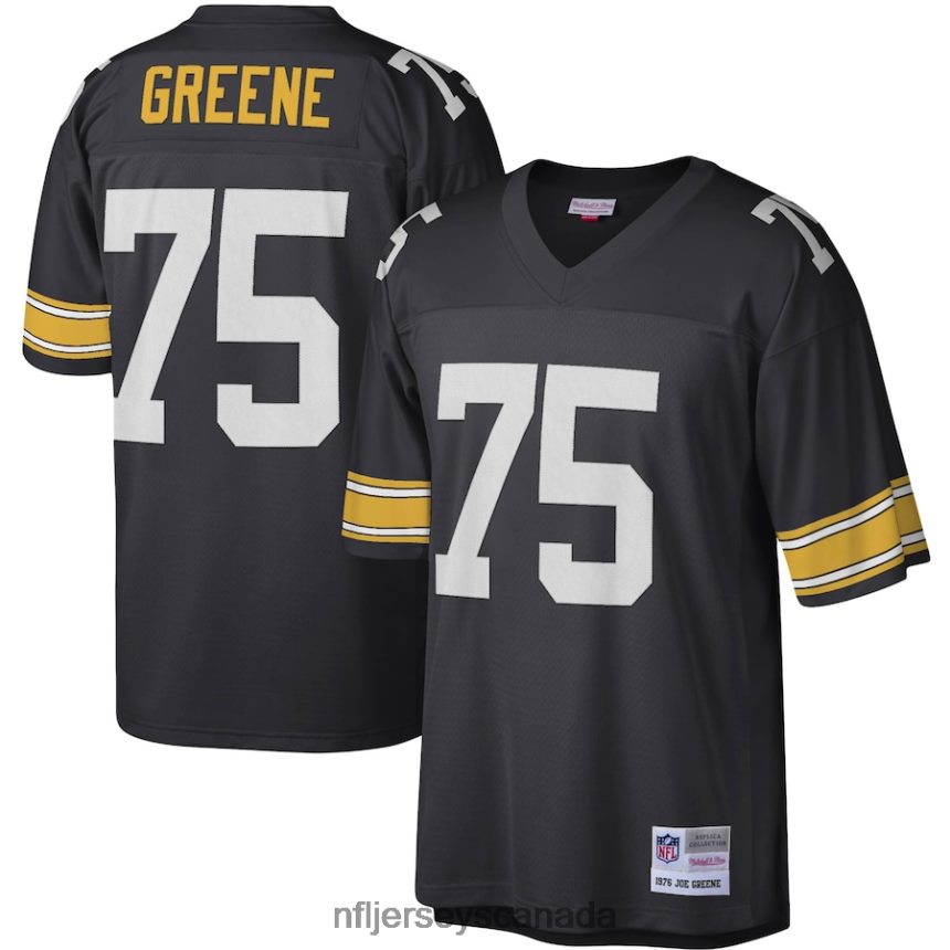 Men Pittsburgh Steelers Joe Greene Mitchell & Ness Black Legacy Replica Jersey Clothing NFL TBXFR62377