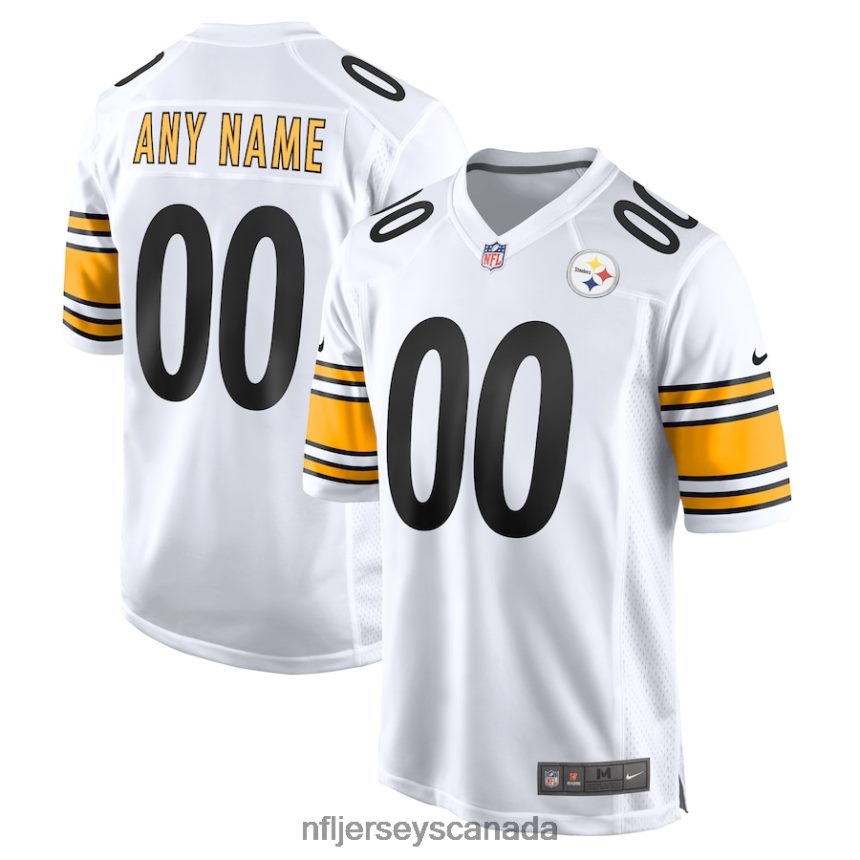 Men Pittsburgh Steelers Nike White Game Custom Jersey Clothing NFL TBXFR6204
