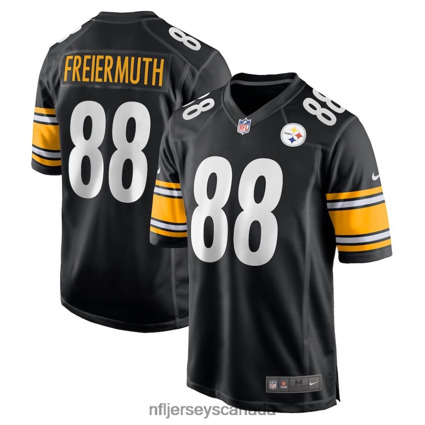 Men Pittsburgh Steelers Pat Freiermuth Nike Black Game Jersey Clothing NFL TBXFR6568