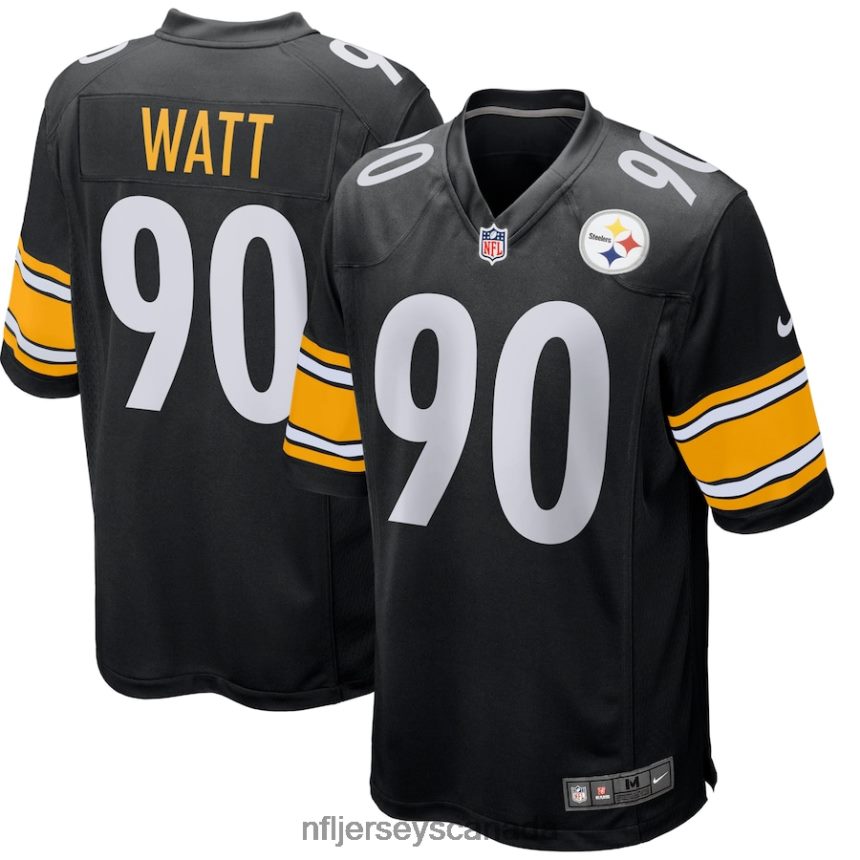 Men Pittsburgh Steelers T.J. Watt Nike Black Game Player Jersey Clothing NFL TBXFR61469