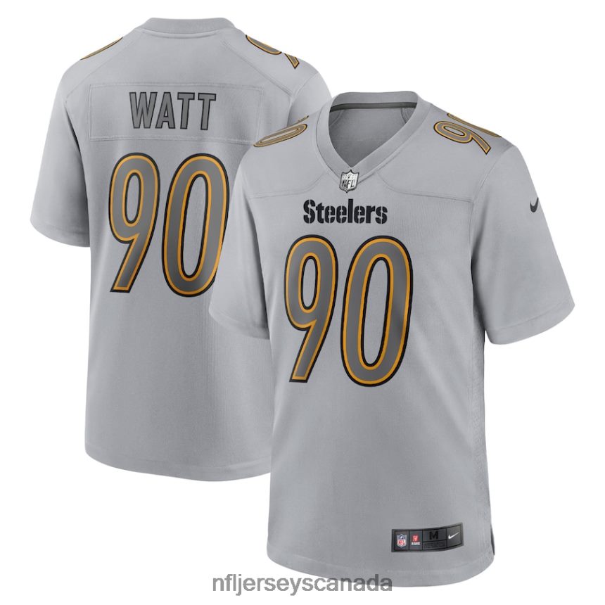 Men Pittsburgh Steelers T.J. Watt Nike Gray Atmosphere Fashion Game Jersey Clothing NFL TBXFR62484