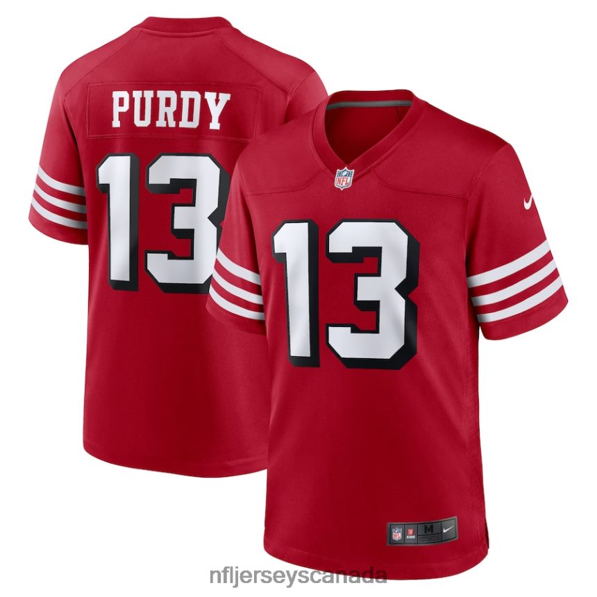 Men San Francisco 49ers Brock Purdy Nike Scarlet Alternate Game Player Jersey Clothing NFL TBXFR6269