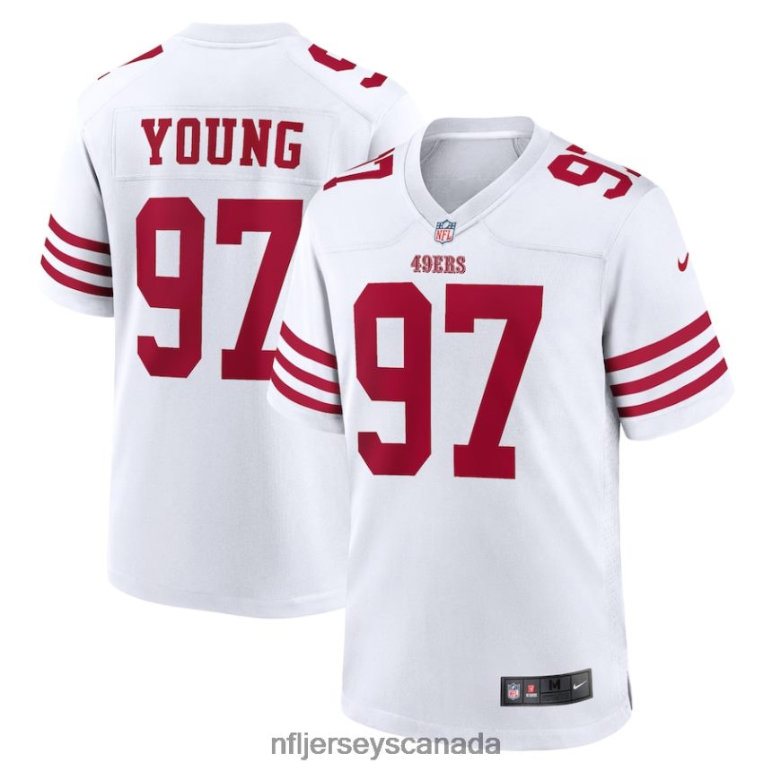 Men San Francisco 49ers Bryant Young Nike White Retired Player Game Jersey Clothing NFL TBXFR63872