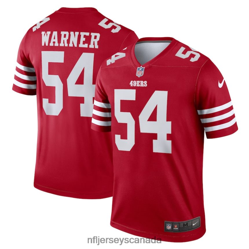 Men San Francisco 49ers Fred Warner Nike Scarlet Legend Jersey Clothing NFL TBXFR61442