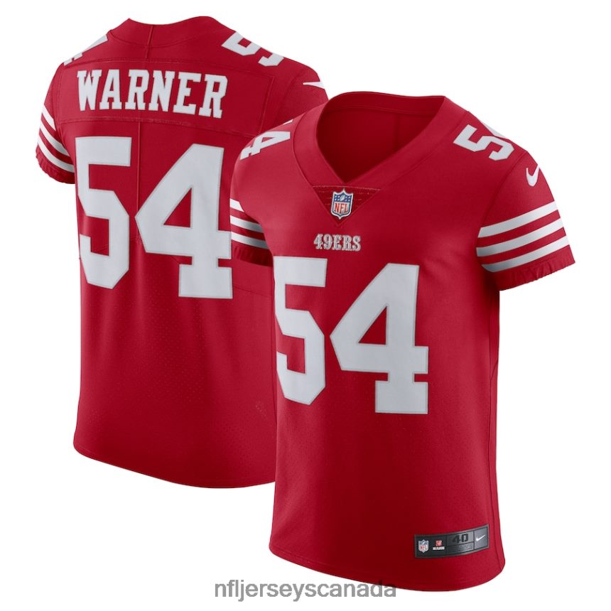 Men San Francisco 49ers Fred Warner Nike Scarlet Vapor Elite Jersey Clothing NFL TBXFR61012