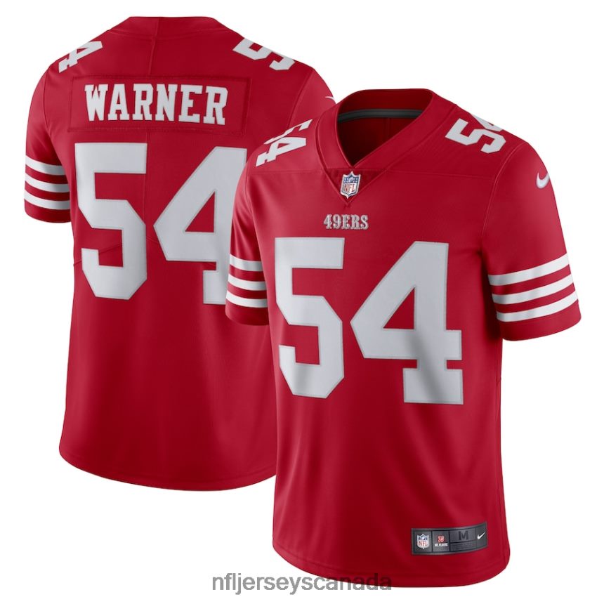 Men San Francisco 49ers Fred Warner Nike Scarlet Vapor Limited Jersey Clothing NFL TBXFR6157