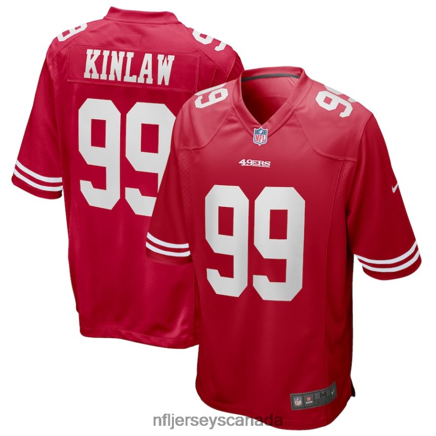Men San Francisco 49ers Javon Kinlaw Nike Scarlet Game Jersey Clothing NFL TBXFR62748