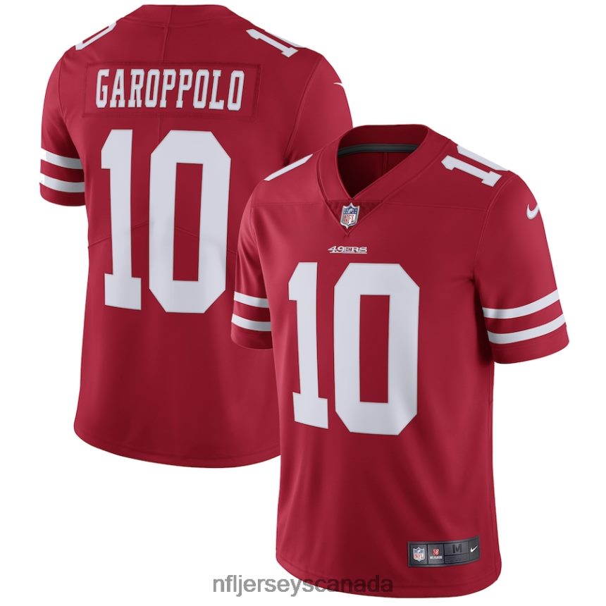 Men San Francisco 49ers Jimmy Garoppolo Nike Scarlet Vapor Untouchable Limited Jersey Clothing NFL TBXFR678