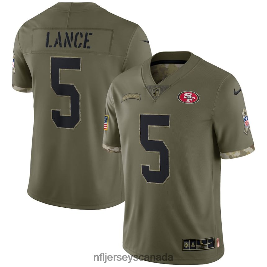 Men San Francisco 49ers Nike Olive 2022 Salute To Service Limited Jersey Clothing NFL TBXFR61776