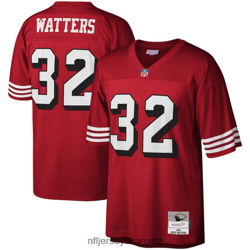 Men San Francisco 49ers Ricky Watters Mitchell & Ness Scarlet Legacy Replica Jersey Clothing NFL TBXFR61192