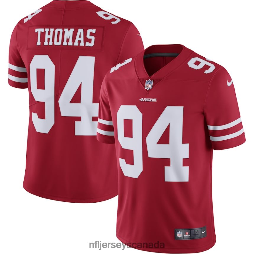 Men San Francisco 49ers Solomon Thomas Nike Scarlet Vapor Untouchable Limited Jersey Clothing NFL TBXFR65545
