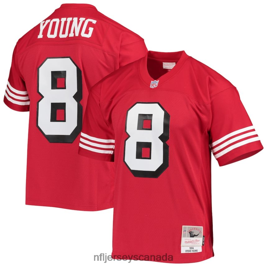 Men San Francisco 49ers Steve Young Mitchell & Ness Scarlet 1994 Legacy Replica Jersey Clothing NFL TBXFR61647