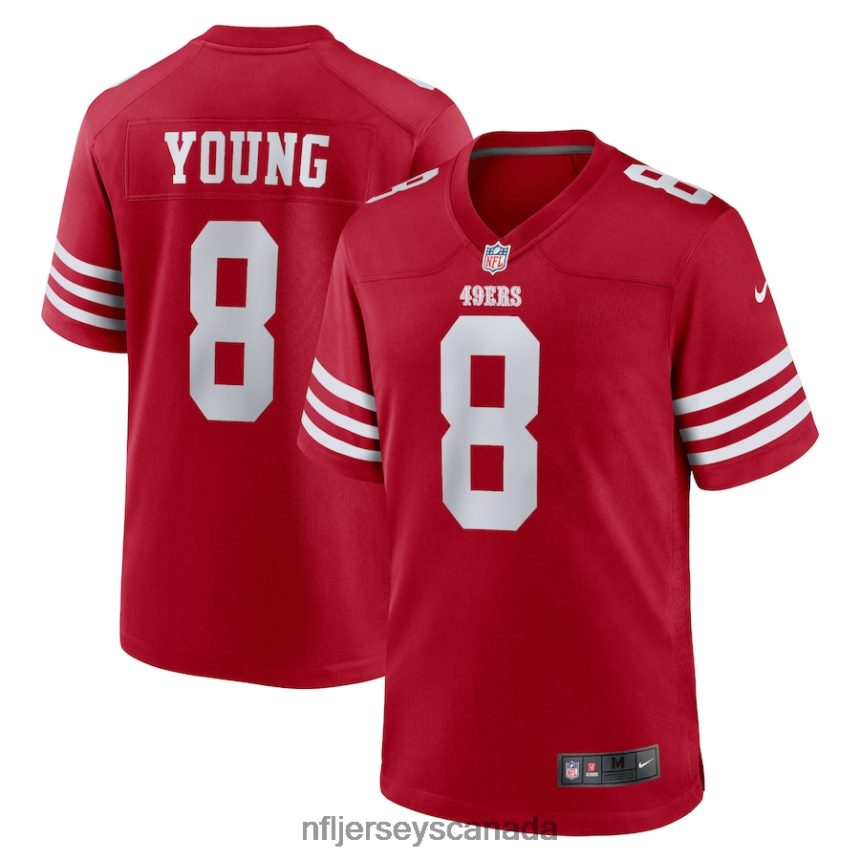 Men San Francisco 49ers Steve Young Nike Scarlet Retired Game Player Jersey Clothing NFL TBXFR62059