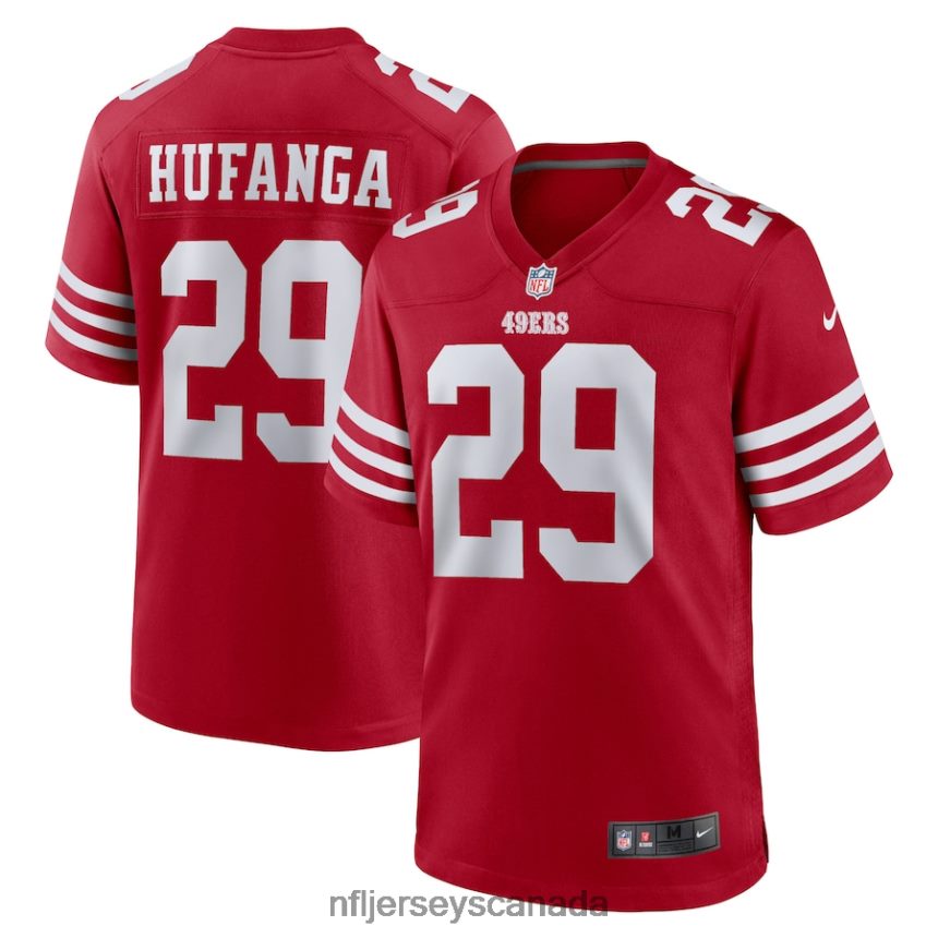 Men San Francisco 49ers Talanoa Hufanga Nike Scarlet Game Player Jersey Clothing NFL TBXFR6358