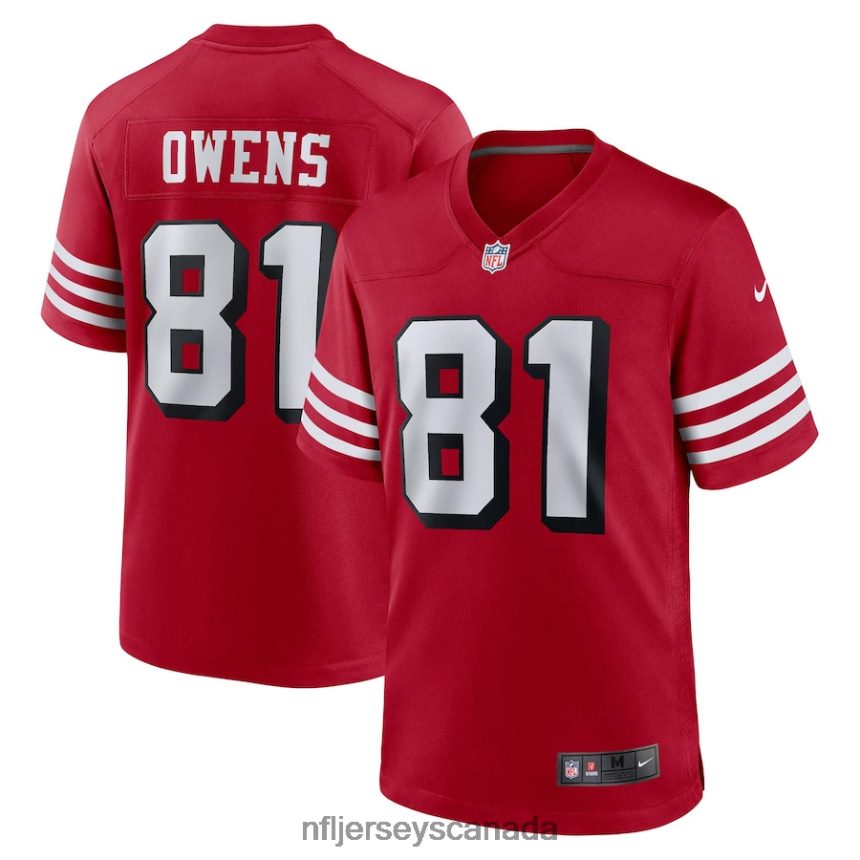 Men San Francisco 49ers Terrell Owens Nike Scarlet Retired Alternate Game Jersey Clothing NFL TBXFR61129