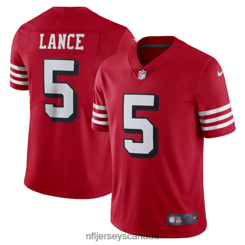 Men San Francisco 49ers Trey Lance Nike Scarlet Alternate Vapor Limited Jersey Clothing NFL TBXFR62888