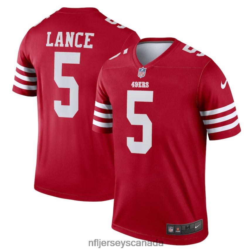 Men San Francisco 49ers Trey Lance Nike Scarlet Legend Jersey Clothing NFL TBXFR62926