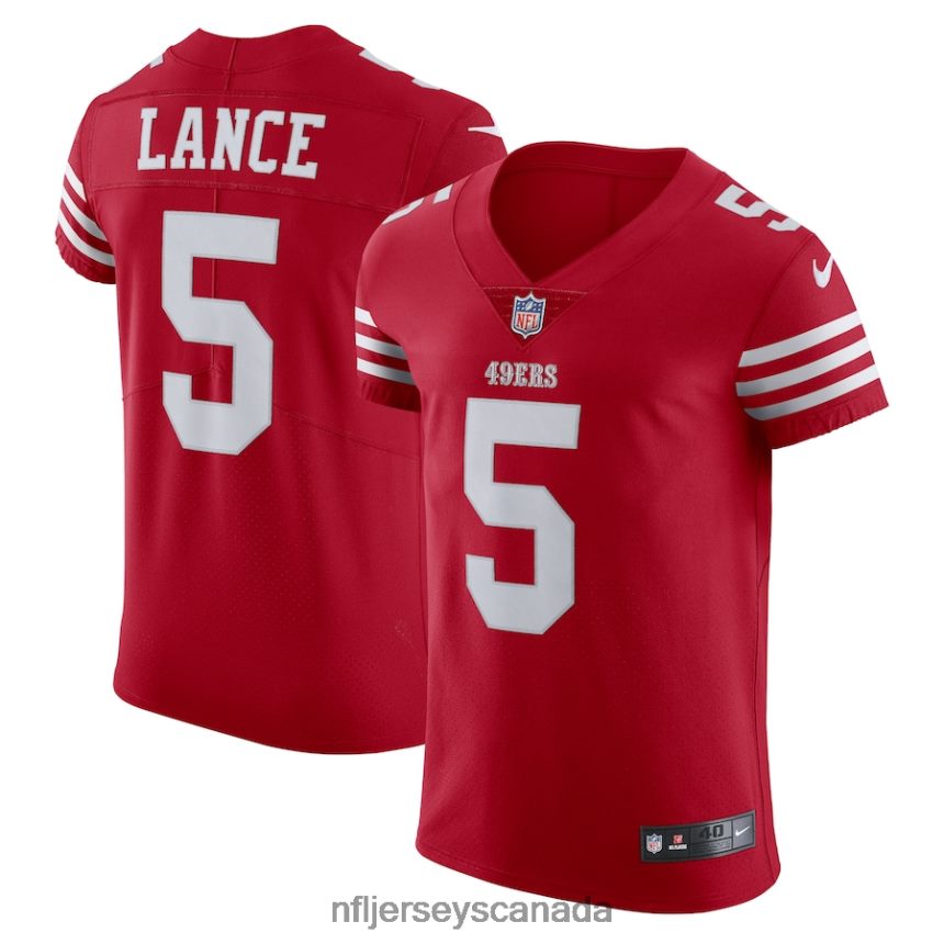 Men San Francisco 49ers Trey Lance Nike Scarlet Vapor Elite Jersey Clothing NFL TBXFR6742