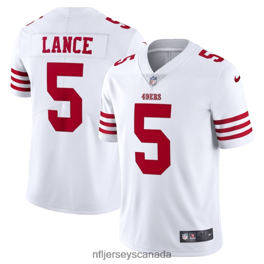 Men San Francisco 49ers Trey Lance Nike White Vapor Limited Jersey Clothing NFL TBXFR62896