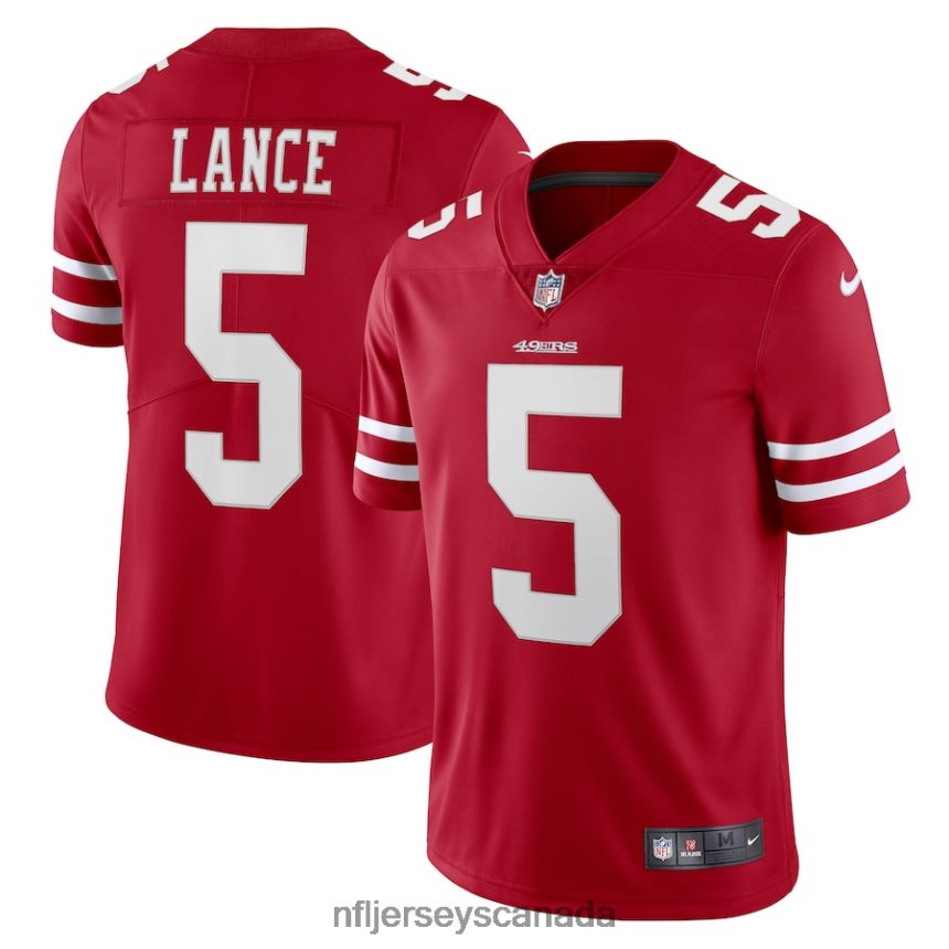 Men San Francisco 49ers Trey Lance Scarlet Vapor Limited Player Jersey Clothing NFL TBXFR63888