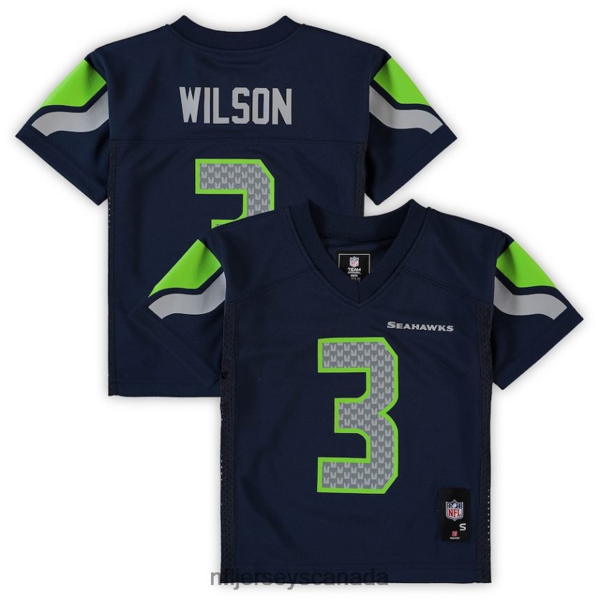 Men Preschool Seattle Seahawks Russell Wilson College Navy Replica Player Jersey Clothing NFL TBXFR61293