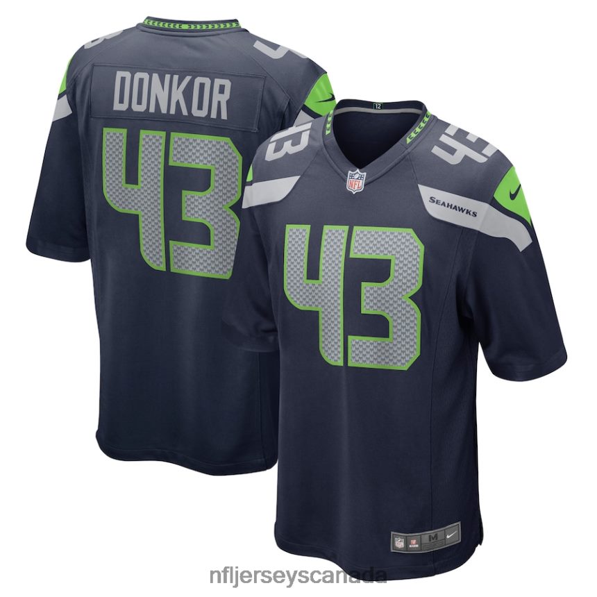 Men Seattle Seahawks Aaron Donkor Nike College Navy Game Jersey Clothing NFL TBXFR64114