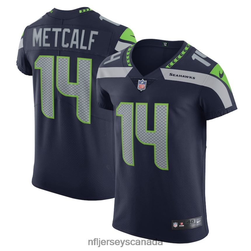 Men Seattle Seahawks DK Metcalf Nike College Navy Vapor Elite Player Jersey Clothing NFL TBXFR63184