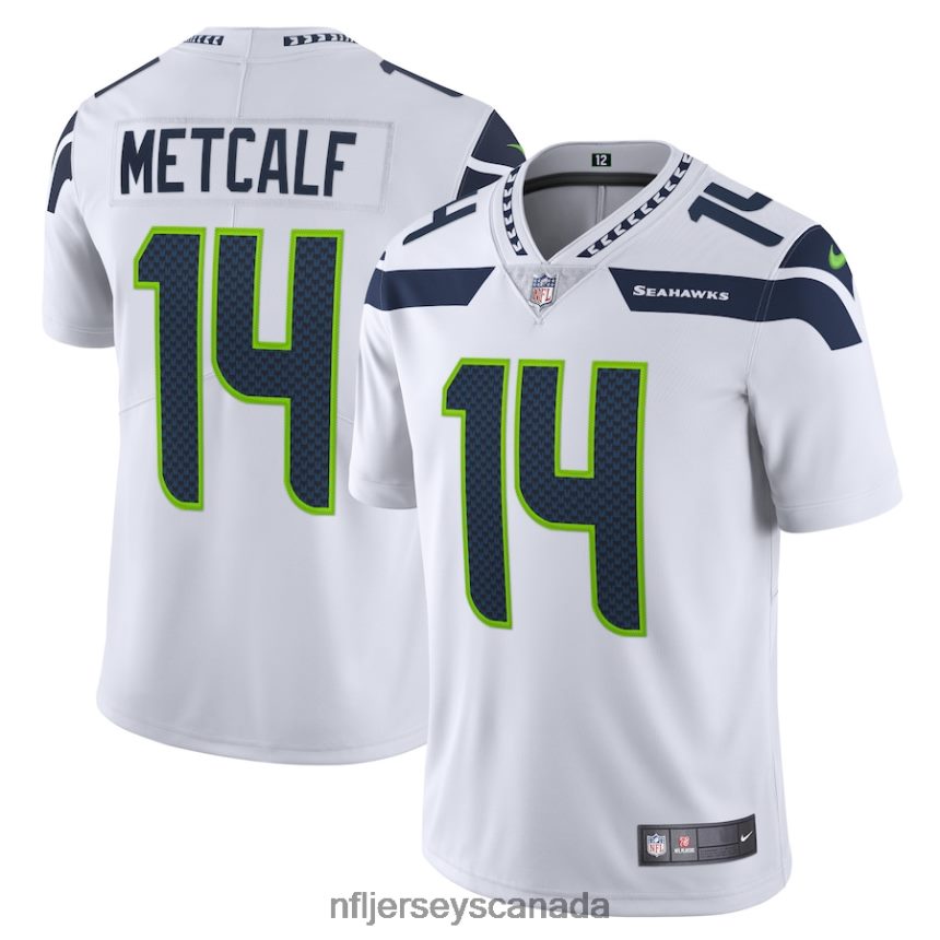 Men Seattle Seahawks DK Metcalf Nike White Vapor Limited Jersey Clothing NFL TBXFR6892