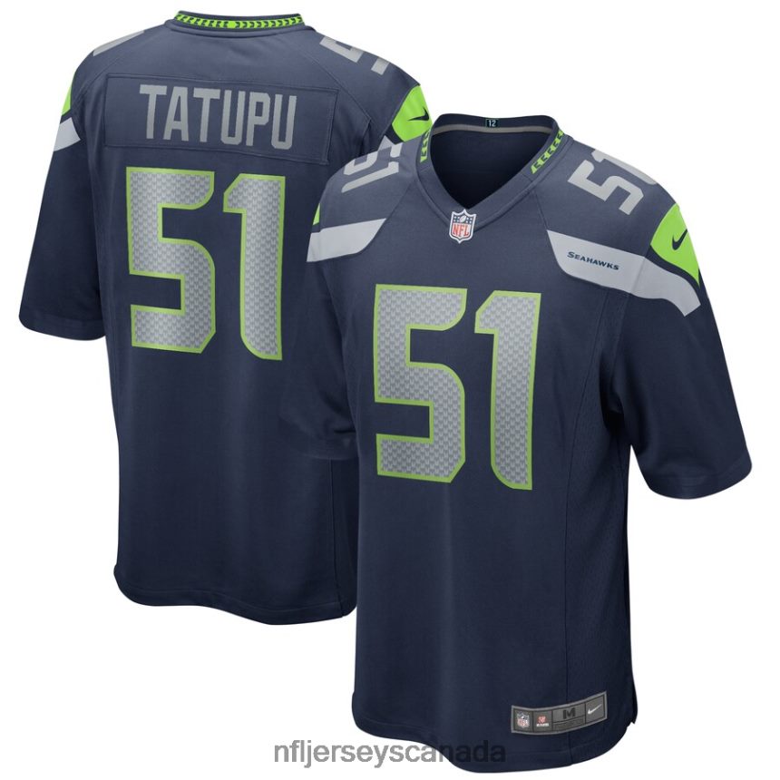 Men Seattle Seahawks Lofa Tatupu Nike College Navy Game Retired Player Jersey Clothing NFL TBXFR64873