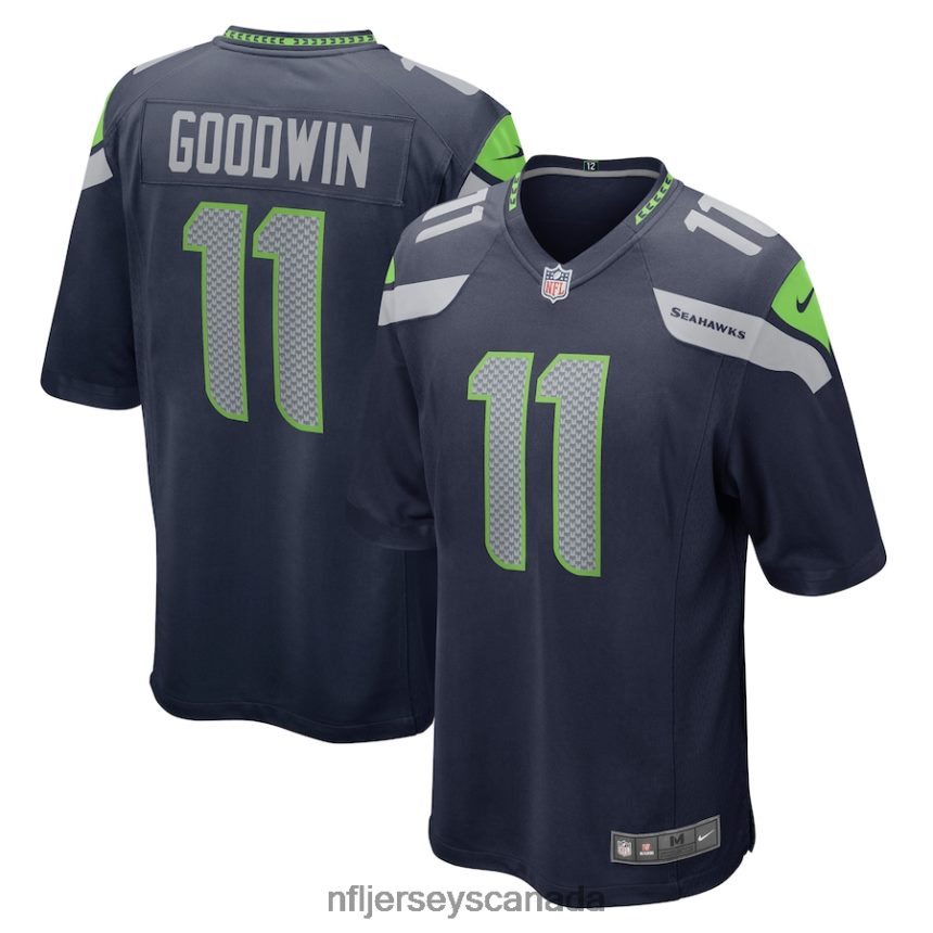 Men Seattle Seahawks Marquise Goodwin Nike College Navy Home Game Player Jersey Clothing NFL TBXFR62519
