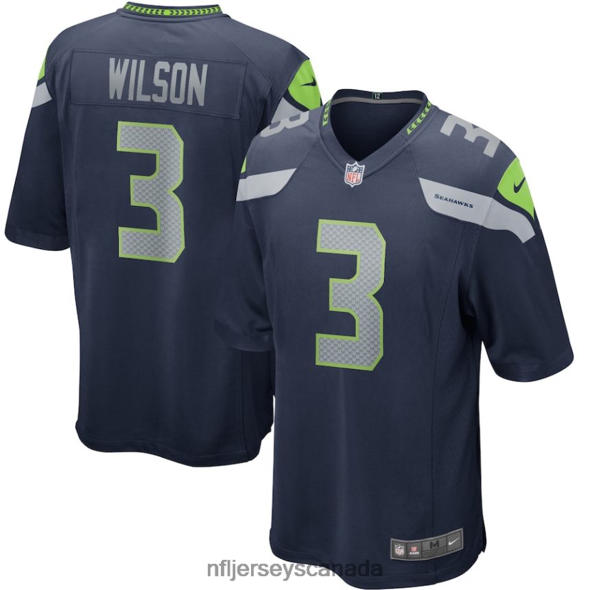 Men Seattle Seahawks Russell Wilson Nike College Navy Game Player Jersey Clothing NFL TBXFR61615