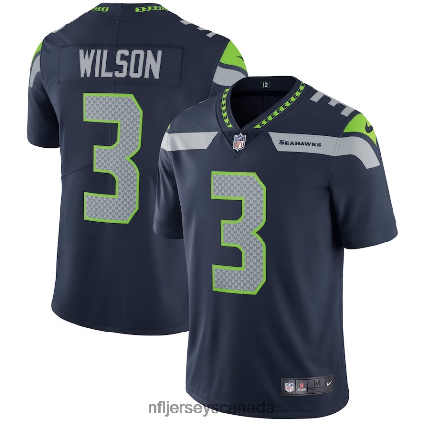 Men Seattle Seahawks Russell Wilson Nike College Navy Vapor Untouchable Limited Player Jersey Clothing NFL TBXFR62348