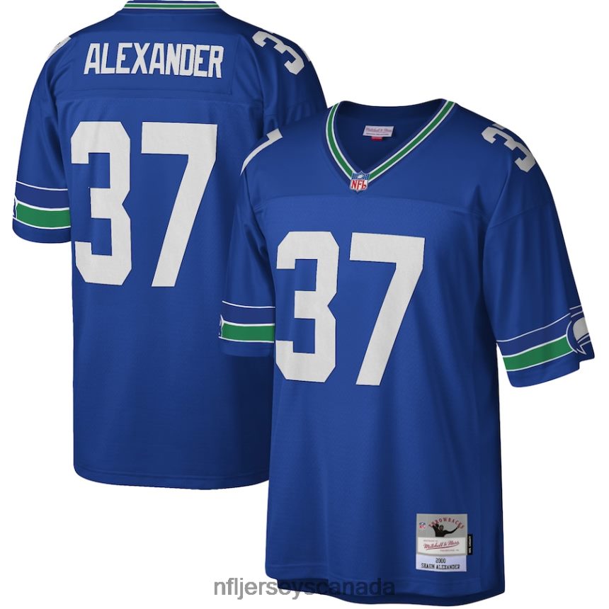 Men Seattle Seahawks Shaun Alexander Mitchell & Ness Royal 2000 Legacy Replica Jersey Clothing NFL TBXFR62139