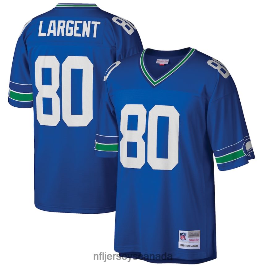 Men Seattle Seahawks Steve Largent Mitchell & Ness Royal Retired Player Legacy Replica Jersey Clothing NFL TBXFR65072