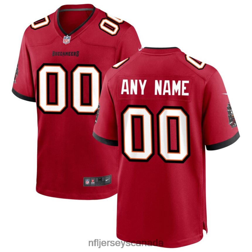 Men Nike Tampa Bay Buccaneers Red Custom Game Jersey Clothing NFL TBXFR6249