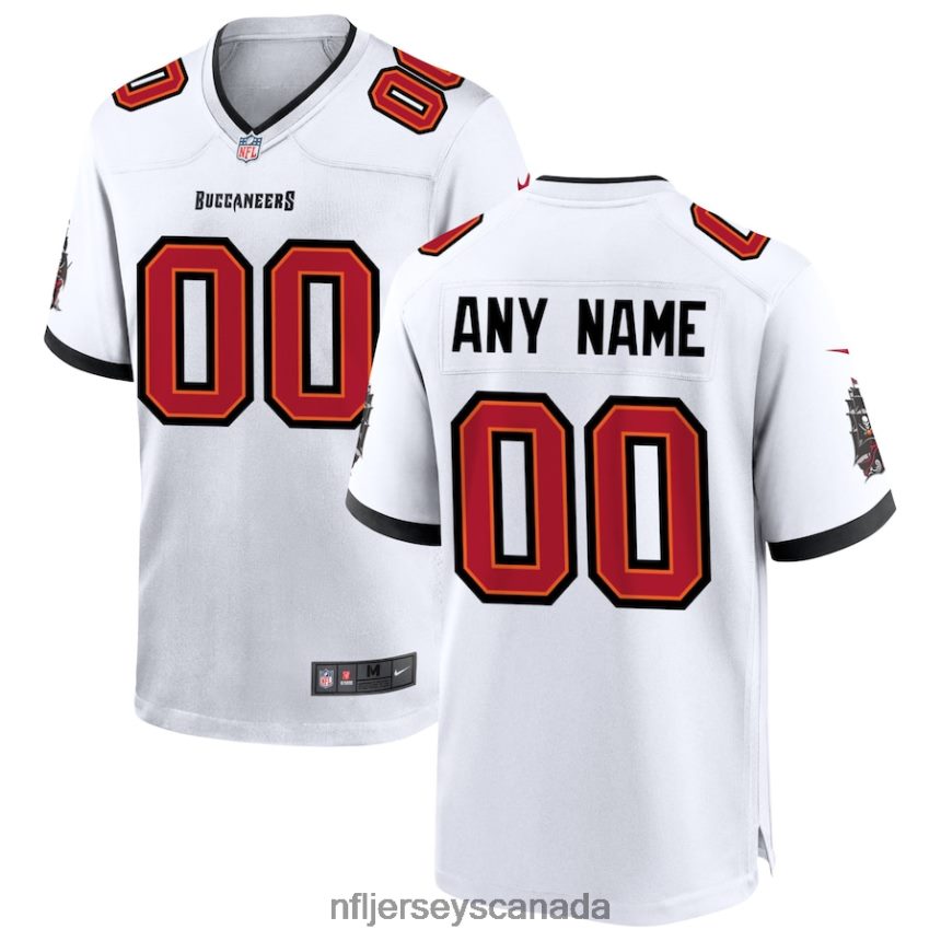 Men Nike Tampa Bay Buccaneers White Custom Game Jersey Clothing NFL TBXFR6370
