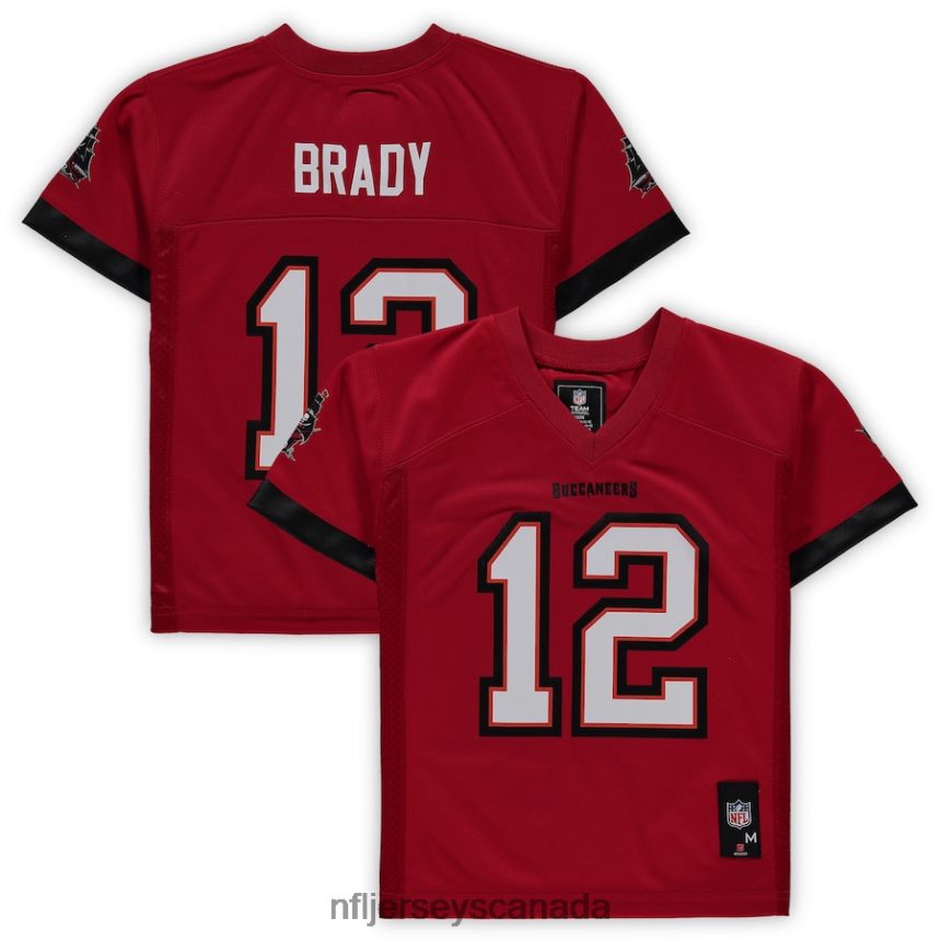 Men Preschool Tampa Bay Buccaneers Tom Brady Red Replica Player Jersey Clothing NFL TBXFR61501