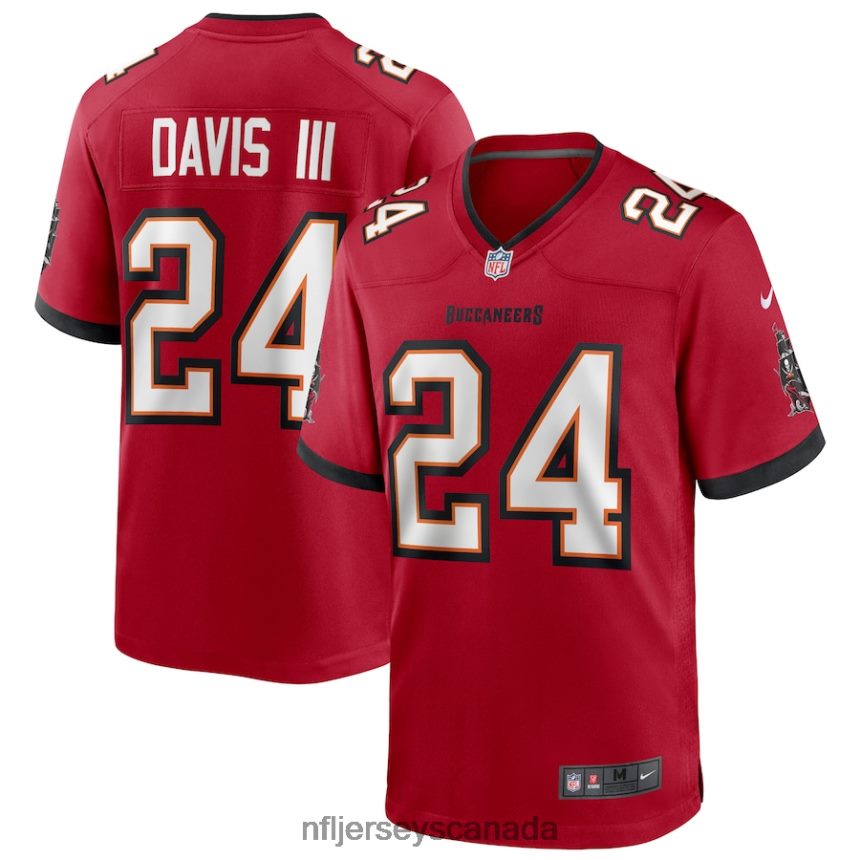 Men Tampa Bay Buccaneers Carlton Davis III Nike Red Game Player Jersey Clothing NFL TBXFR65966