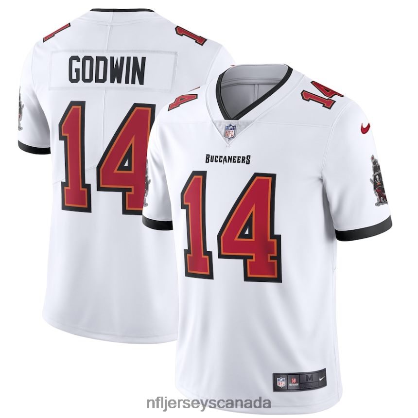Men Tampa Bay Buccaneers Chris Godwin Nike White Vapor Limited Player Jersey Clothing NFL TBXFR64825