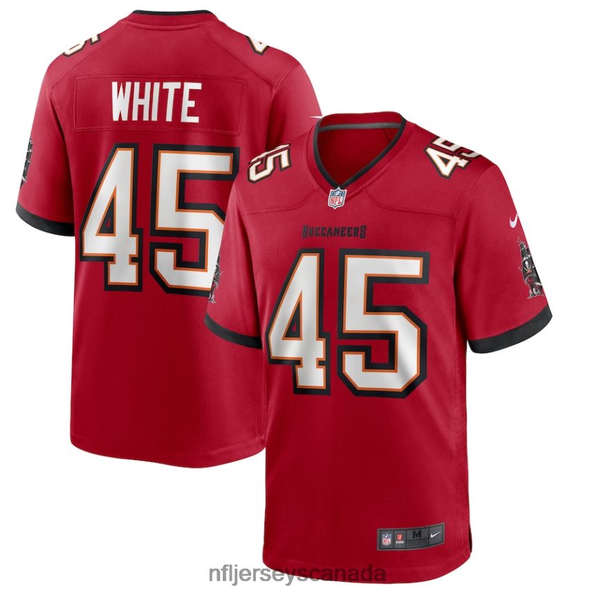 Men Tampa Bay Buccaneers Devin White Nike Red Game Player Jersey Clothing NFL TBXFR64479