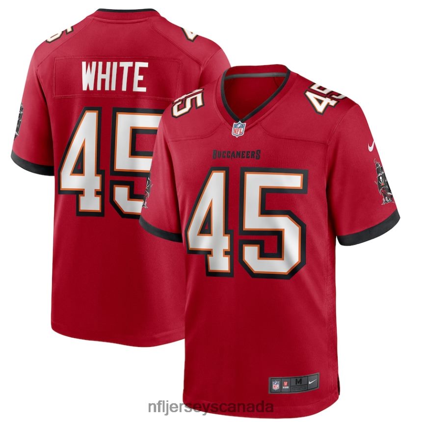 Men Tampa Bay Buccaneers Devin White Nike Red Player Game Jersey Clothing NFL TBXFR62162