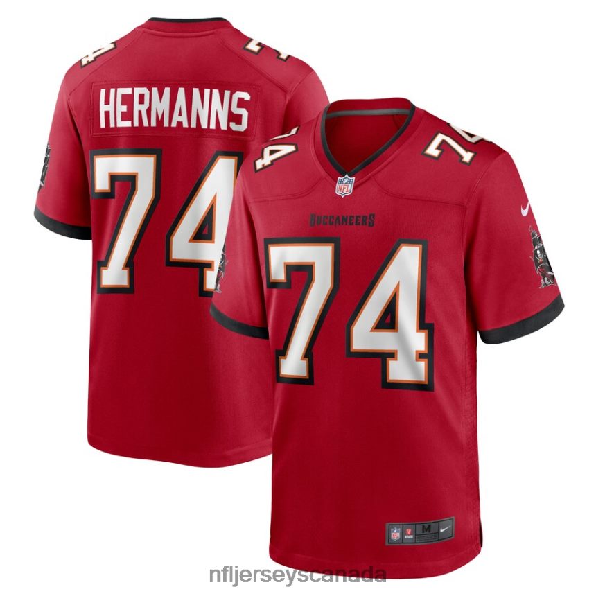 Men Tampa Bay Buccaneers Grant Hermanns Nike Red Home Game Player Jersey Clothing NFL TBXFR66429