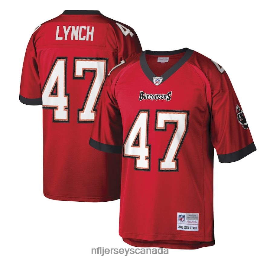 Men Tampa Bay Buccaneers John Lynch Mitchell & Ness Red Legacy Replica Jersey Clothing NFL TBXFR61505
