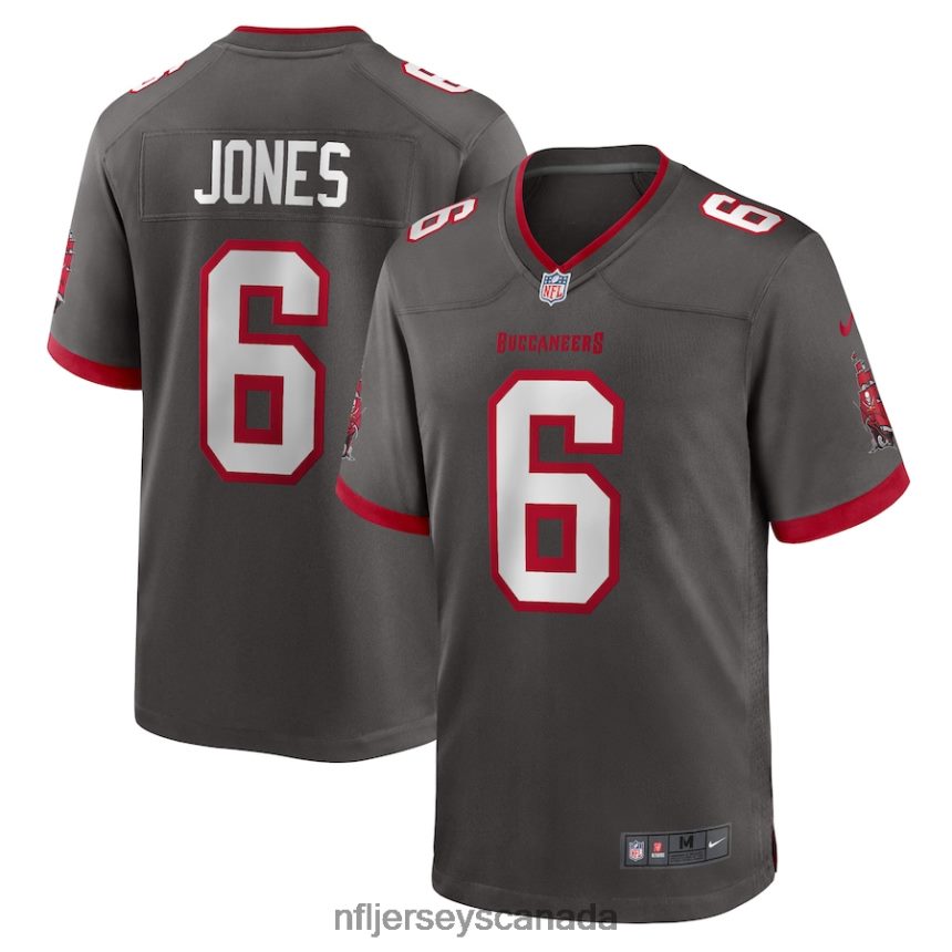 Men Tampa Bay Buccaneers Julio Jones Nike Pewter Player Game Jersey Clothing NFL TBXFR62845