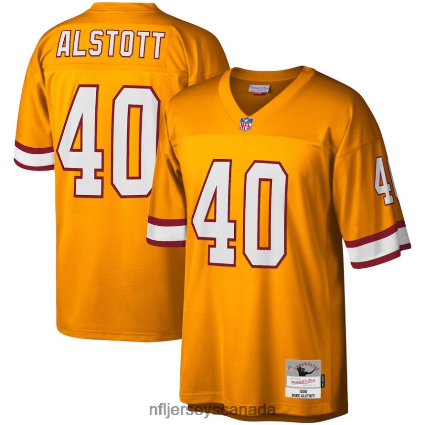 Men Tampa Bay Buccaneers Mike Alstott Mitchell & Ness Orange Big & Tall 1996 Retired Player Replica Jersey Clothing NFL TBXFR61656