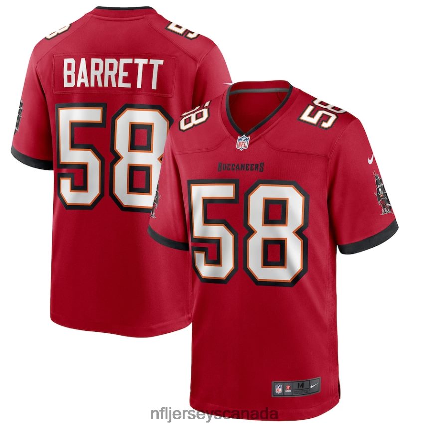 Men Tampa Bay Buccaneers Shaquil Barrett Nike Red Game Jersey Clothing NFL TBXFR64153