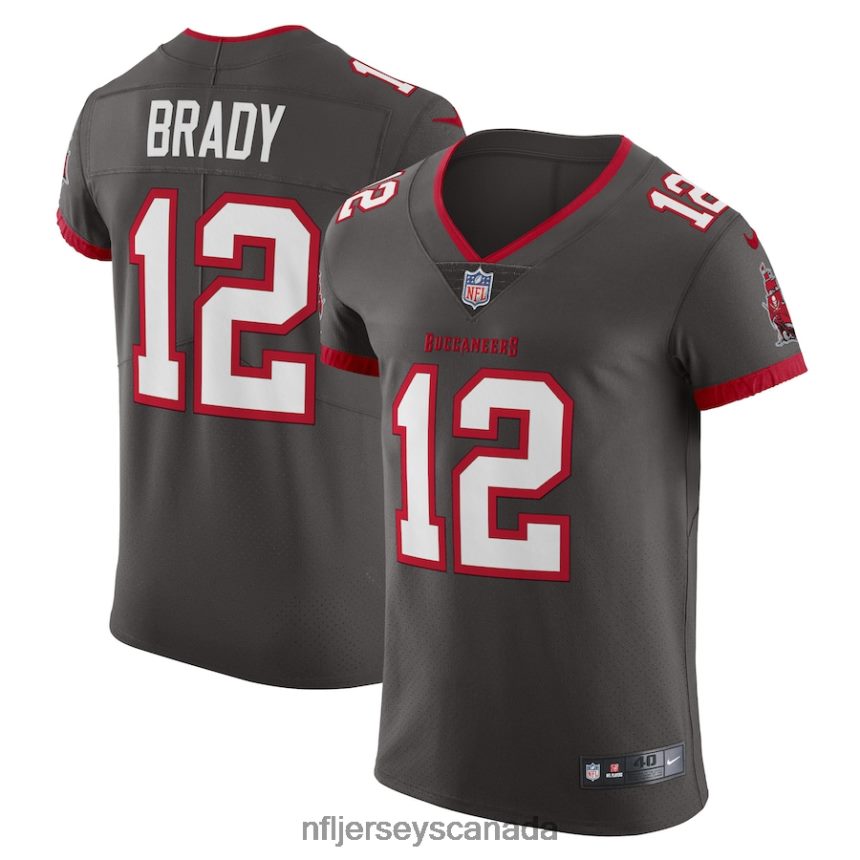 Men Tampa Bay Buccaneers Tom Brady Nike Pewter Alternate Vapor Elite Jersey Clothing NFL TBXFR6307